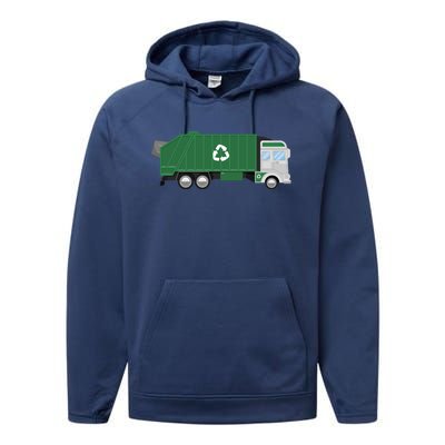 Garbage Truck Garbage Day Garbage Trucks Great Gift Performance Fleece Hoodie