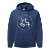 Girl Trip Girl's Weekend Great Memories Great Times Summer Performance Fleece Hoodie