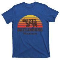 Gatlinburg Tennessee Great Smoky Mountains Bear Retro Sunset Gift T-Shirt