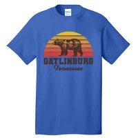 Gatlinburg Tennessee Great Smoky Mountains Bear Retro Sunset Gift Tall T-Shirt