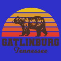 Gatlinburg Tennessee Great Smoky Mountains Bear Retro Sunset Gift Tall T-Shirt