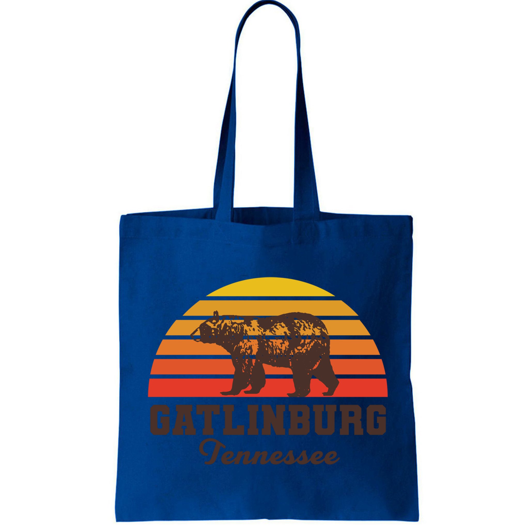 Gatlinburg Tennessee Great Smoky Mountains Bear Retro Sunset Gift Bag
