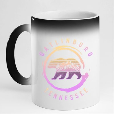 Gatlinburg Tennessee Great Smoky Mountains Bear Souvenir Gift 11oz Black Color Changing Mug