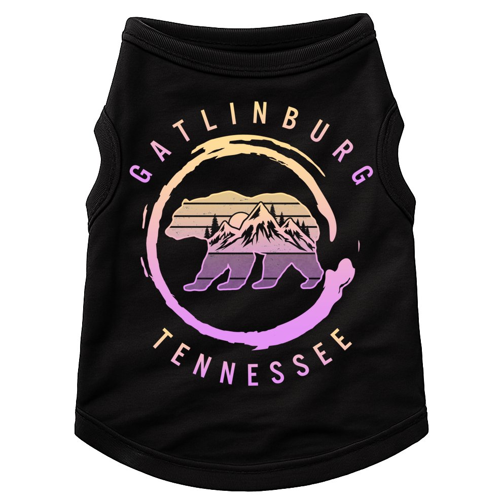 Gatlinburg Tennessee Great Smoky Mountains Bear Souvenir Gift Doggie Tank