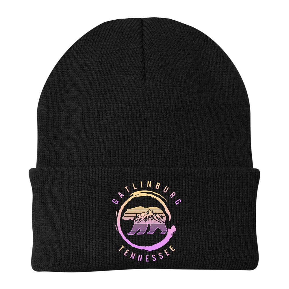 Gatlinburg Tennessee Great Smoky Mountains Bear Souvenir Gift Beanie