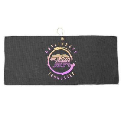 Gatlinburg Tennessee Great Smoky Mountains Bear Souvenir Gift Large Microfiber Waffle Golf Towel