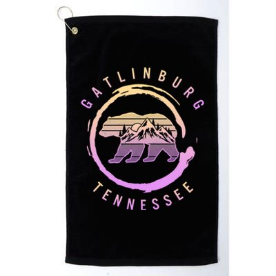 Gatlinburg Tennessee Great Smoky Mountains Bear Souvenir Gift Platinum Collection Golf Towel