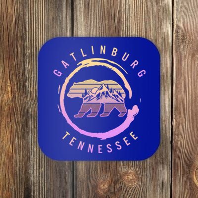 Gatlinburg Tennessee Great Smoky Mountains Bear Souvenir Gift Coaster