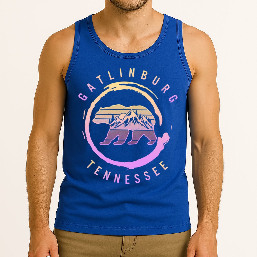 Gatlinburg Tennessee Great Smoky Mountains Bear Souvenir Gift Tank Top