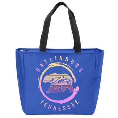 Gatlinburg Tennessee Great Smoky Mountains Bear Souvenir Gift Zip Tote Bag