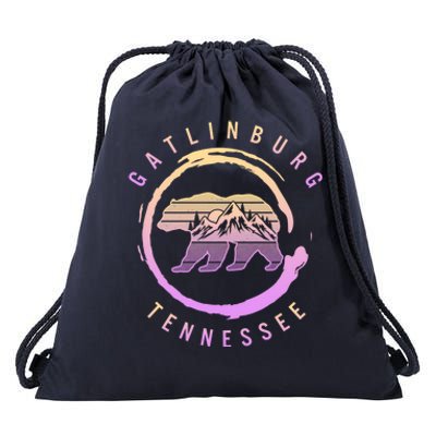 Gatlinburg Tennessee Great Smoky Mountains Bear Souvenir Gift Drawstring Bag