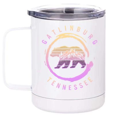 Gatlinburg Tennessee Great Smoky Mountains Bear Souvenir Gift 12 oz Stainless Steel Tumbler Cup