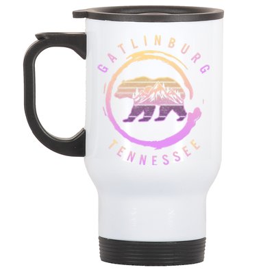 Gatlinburg Tennessee Great Smoky Mountains Bear Souvenir Gift Stainless Steel Travel Mug