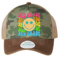 Groovy Third Grade Vibes Face Retro Teachers Back To School Legacy Tie Dye Trucker Hat