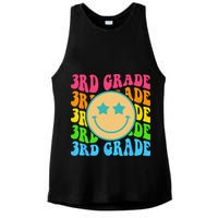 Groovy Third Grade Vibes Face Retro Teachers Back To School Ladies PosiCharge Tri-Blend Wicking Tank