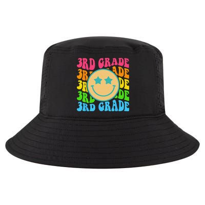 Groovy Third Grade Vibes Face Retro Teachers Back To School Cool Comfort Performance Bucket Hat