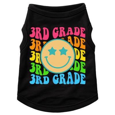 Groovy Third Grade Vibes Face Retro Teachers Back To School Doggie Tank