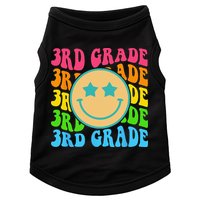 Groovy Third Grade Vibes Face Retro Teachers Back To School Doggie Tank