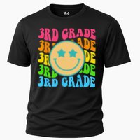 Groovy Third Grade Vibes Face Retro Teachers Back To School Performance Shirt