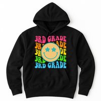Groovy Third Grade Vibes Face Retro Teachers Back To School Hoodie