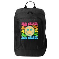 Groovy Third Grade Vibes Face Retro Teachers Back To School City Backpack