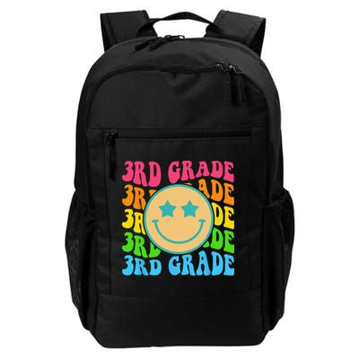 Groovy Third Grade Vibes Face Retro Teachers Back To School Backpack