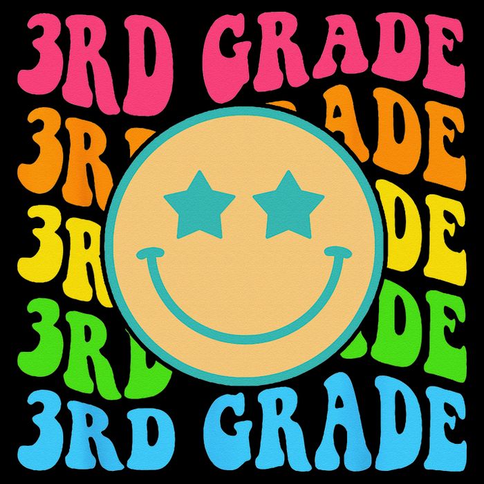 Groovy Third Grade Vibes Face Retro Teachers Back To School Bucket Hat