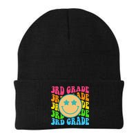 Groovy Third Grade Vibes Face Retro Teachers Back To School Beanie