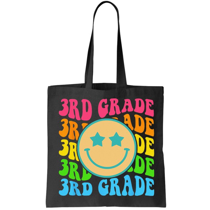 Groovy Third Grade Vibes Face Retro Teachers Back To School Bag