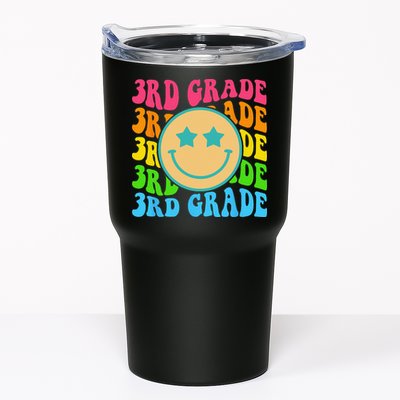Groovy Third Grade Vibes Face Retro Teachers Back To School Tumbler