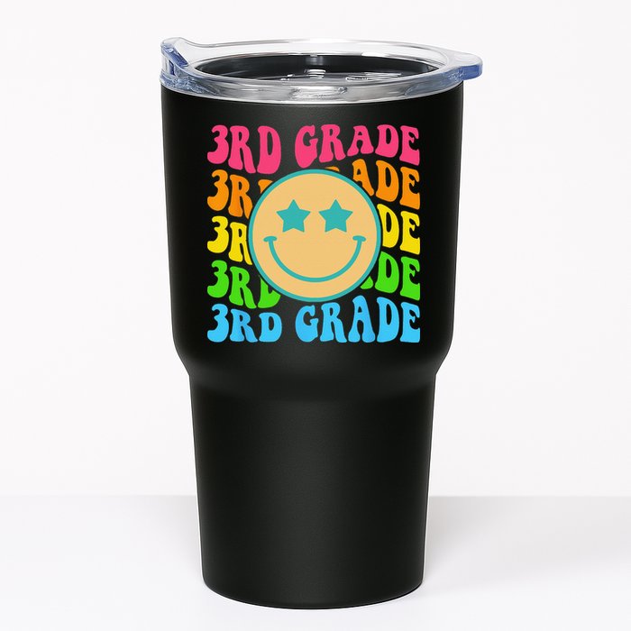 Groovy Third Grade Vibes Face Retro Teachers Back To School Tumbler