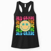 Groovy Third Grade Vibes Face Retro Teachers Back To School Womens Tank Top