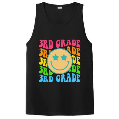 Groovy Third Grade Vibes Face Retro Teachers Back To School PosiCharge Competitor Tank