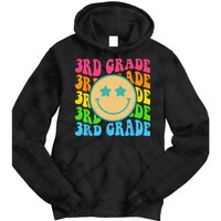 Groovy Third Grade Vibes Face Retro Teachers Back To School Tie Dye Hoodie