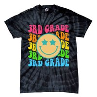 Groovy Third Grade Vibes Face Retro Teachers Back To School Tie-Dye T-Shirt