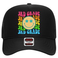 Groovy Third Grade Vibes Face Retro Teachers Back To School Trucker Hat