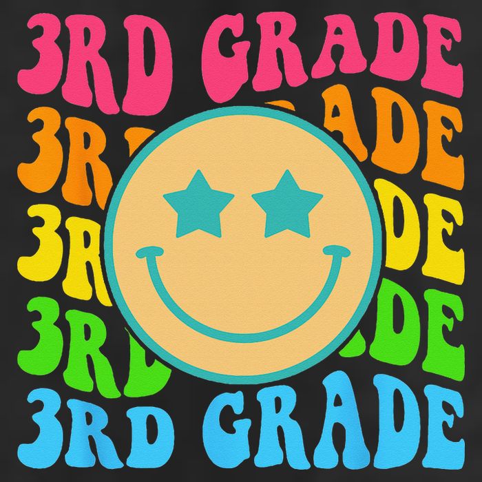 Groovy Third Grade Vibes Face Retro Teachers Back To School Trucker Hat