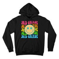 Groovy Third Grade Vibes Face Retro Teachers Back To School Tall Hoodie