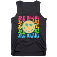 Groovy Third Grade Vibes Face Retro Teachers Back To School Tank Top