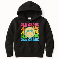 Groovy Third Grade Vibes Face Retro Teachers Back To School Kids Hoodie