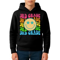 Groovy Third Grade Vibes Face Retro Teachers Back To School Kids Hoodie