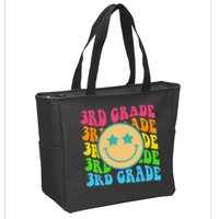 Groovy Third Grade Vibes Face Retro Teachers Back To School Zip Tote Bag