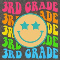 Groovy Third Grade Vibes Face Retro Teachers Back To School Cotton Canvas Backpack