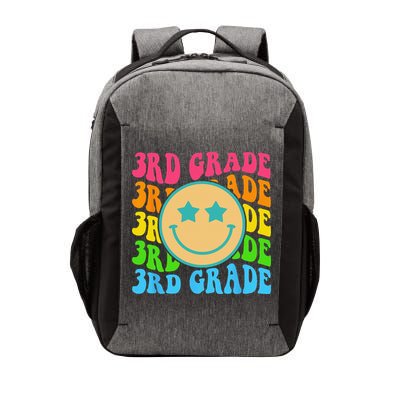 Groovy Third Grade Vibes Face Retro Teachers Back To School Vector Backpack