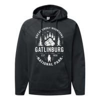 Gatlinburg Tennessee Great Smoky Mountains Performance Fleece Hoodie