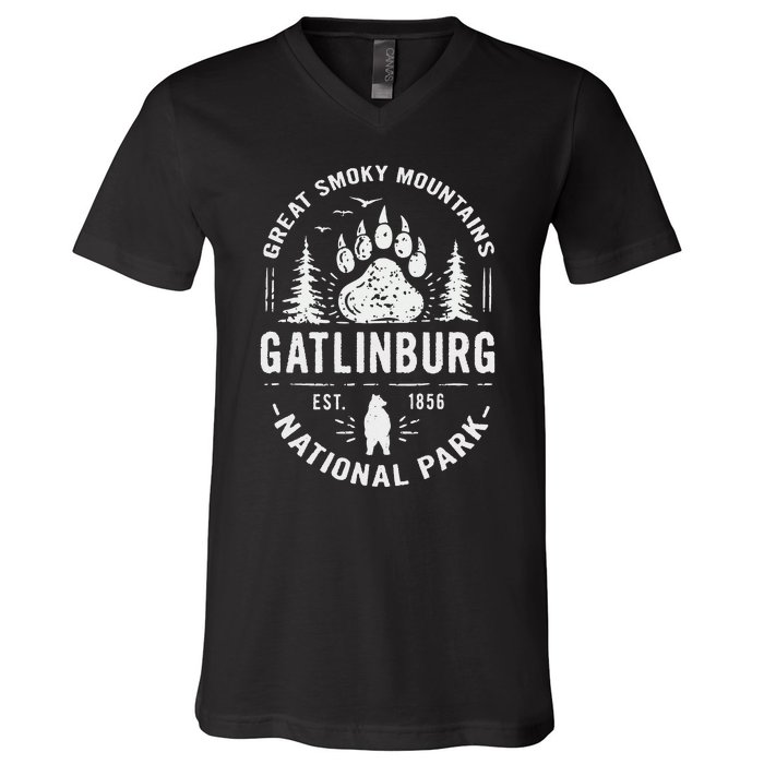 Gatlinburg Tennessee Great Smoky Mountains V-Neck T-Shirt