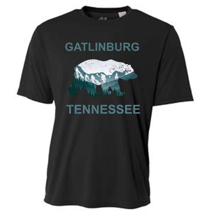 Gatlinburg Tennessee Great Smoky Mountains Bear Gift Cooling Performance Crew T-Shirt