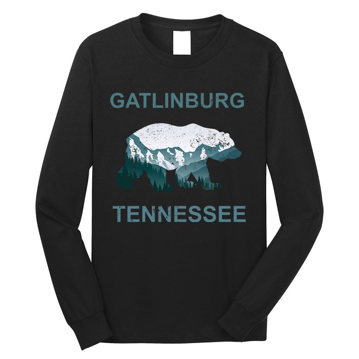 Gatlinburg Tennessee Great Smoky Mountains Bear Gift Long Sleeve Shirt