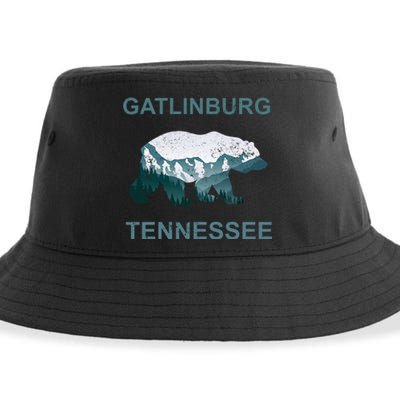 Gatlinburg Tennessee Great Smoky Mountains Bear Gift Sustainable Bucket Hat