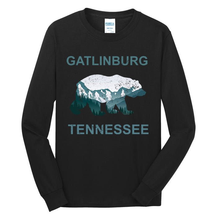 Gatlinburg Tennessee Great Smoky Mountains Bear Gift Tall Long Sleeve T-Shirt